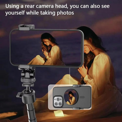 HEPAIL 101D-A Cell Phone Magnetic Selfie Mirror Magsaef Rear HD Photo Assist Convex Mirror(Silver) - Others Accessories by HEPAIL | Online Shopping UK | buy2fix