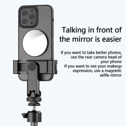 HEPAIL 101D-A Cell Phone Magnetic Selfie Mirror Magsaef Rear HD Photo Assist Convex Mirror(Silver) - Others Accessories by HEPAIL | Online Shopping UK | buy2fix