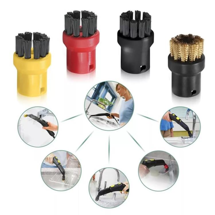 For Karcher SC2 / SC3 / SC4 / SC5 / CTK10 / CTK20 Steam Cleaner Glass Mirror Cleaning Nozzle Wiper Accessories 2.863-025.0, Style: 1 Scraper+2 Covers+4 Brushes - For Karcher Accessories by buy2fix | Online Shopping UK | buy2fix