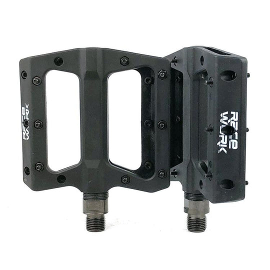 RACEWORK RK091 1pair Mountain Bike Nylon Fiber Pedals Cycling Anti-slip Pedals(Black)
