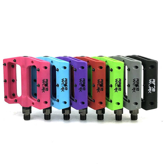 RACEWORK RK091 1pair Mountain Bike Nylon Fiber Pedals Cycling Anti-slip Pedals(Black) - Pedals by RACEWORK | Online Shopping UK | buy2fix