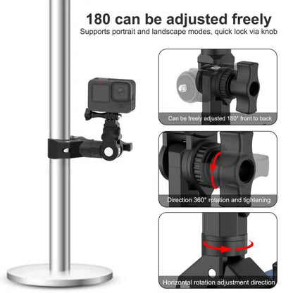 Camera Clip Motorcycle Bicycle Handlebar Crab Clamp For Sports Camera With Adapter - Bicycle Handlebar Mount by buy2fix | Online Shopping UK | buy2fix