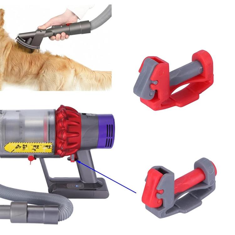 For Dyson V6 / V7 / V8 / V10 / V11 / V12 / V15 Vacuum Cleaner Switch Carabiner Holder(B Model Gray Body Red Key) - For Dyson Accessories by buy2fix | Online Shopping UK | buy2fix