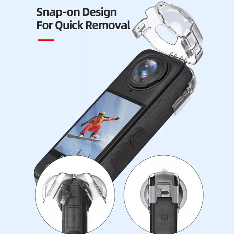 For Insta360 X4 HEPAIL AC37 Lens Anti-fog Snap-on Protective Mirror Front and Rear Lens Protectors - Len Accessories by HEPAIL | Online Shopping UK | buy2fix