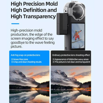 For Insta360 X4 HEPAIL AC37 Lens Anti-fog Snap-on Protective Mirror Front and Rear Lens Protectors - Len Accessories by HEPAIL | Online Shopping UK | buy2fix