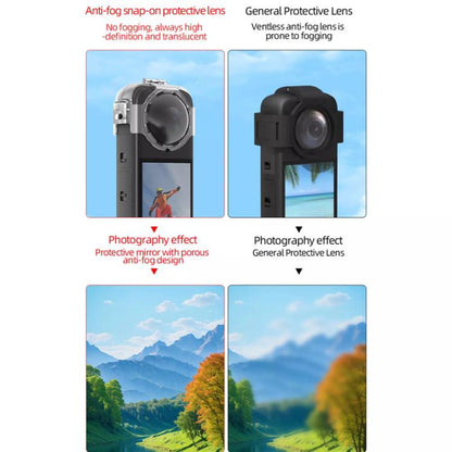 For Insta360 X4 HEPAIL AC37 Lens Anti-fog Snap-on Protective Mirror Front and Rear Lens Protectors - Len Accessories by HEPAIL | Online Shopping UK | buy2fix