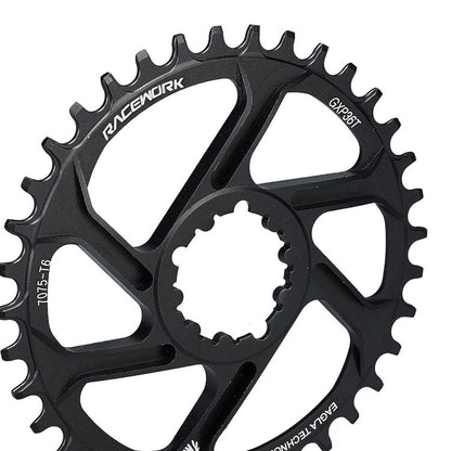 RACEWORK 7075-T6 For SRAM Mountain Bike Single Plate Round Bicycle Sprocket, Spec: 6mm 34T - Bicycle Chains & Rounds by RACEWORK | Online Shopping UK | buy2fix