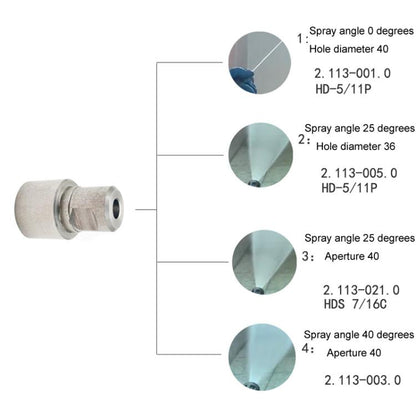For Karcher Commercial / Industrial High Pressure Washer Accessory Fan Nozzle 21130010 / 2.113-005.0(25 Degree Nozzle 40 Aperture) - For Karcher Accessories by buy2fix | Online Shopping UK | buy2fix