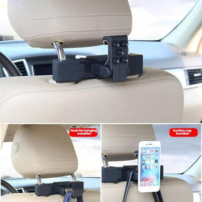 Car Hook Car Seatback Hanging Hook Auto Clothes Bag Hanger, Style: With Suction Cup - Auto Fastener & Clips by buy2fix | Online Shopping UK | buy2fix