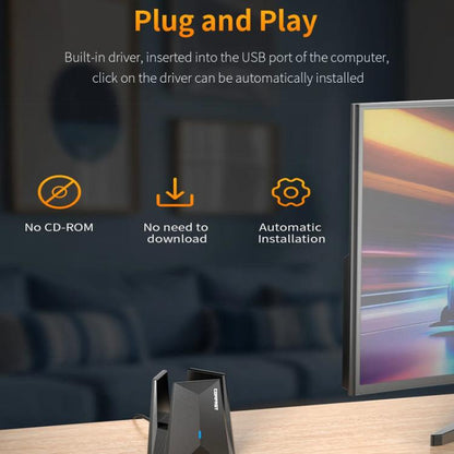 COMFAST CF-987BE Tri-band 6500Mbps WiFi7 USB 3.0 Wireless Network Adapter - USB Network Adapter by COMFAST | Online Shopping UK | buy2fix