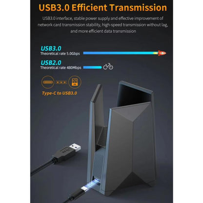 COMFAST CF-987BE Tri-band 6500Mbps WiFi7 USB 3.0 Wireless Network Adapter - USB Network Adapter by COMFAST | Online Shopping UK | buy2fix