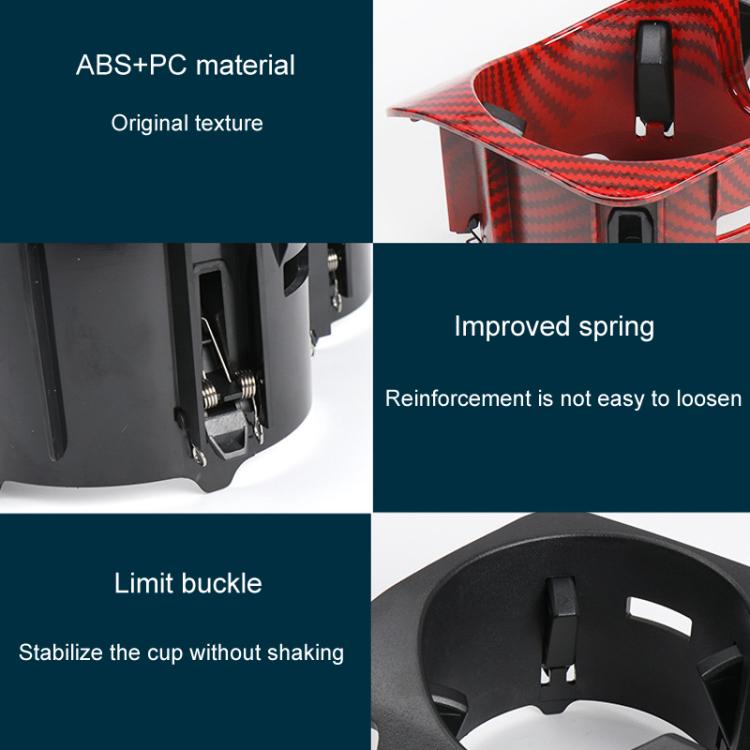 For Mercedes-Benz C-Class W205 / GLC W253 / E-Class W213 Center Console Beverage Cup Holder 2056802391, Style: Black Carbon Fiber - Car Drink Holders by buy2fix | Online Shopping UK | buy2fix