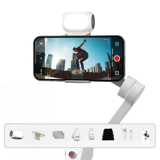 For DJI / Zhiyun Handheld Gimbal Stabilizer Fill Light Magnetic LED Photography Lamp Mobile Phone Fill Light, Model: XJ97P One Lamp + Clips Set
