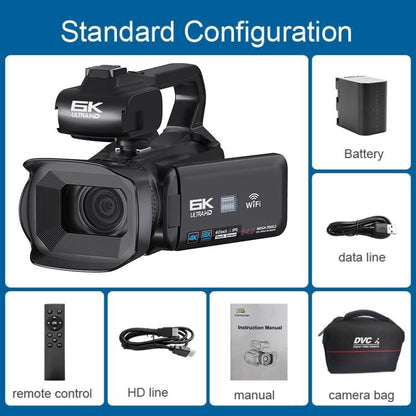 64MP 6K 18X Digital Zoom Ultra HD Video Camera With 4-Inch Touch Screen Camcorder 32G - Video Cameras by buy2fix | Online Shopping UK | buy2fix