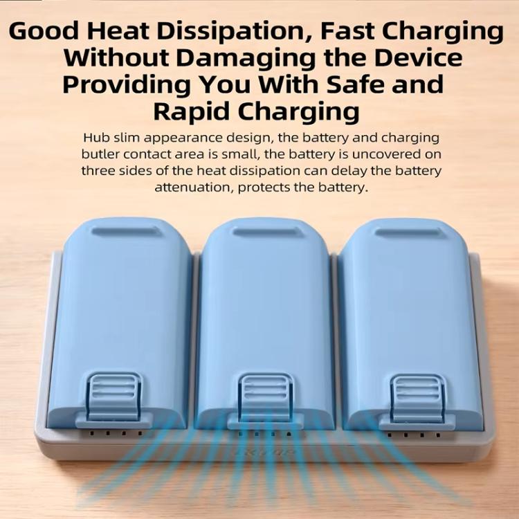 For DJI Neo Battery LKTOP Three-Way Charger 65W Fast Charging Hub(Gray) - Other by LKTOP | Online Shopping UK | buy2fix
