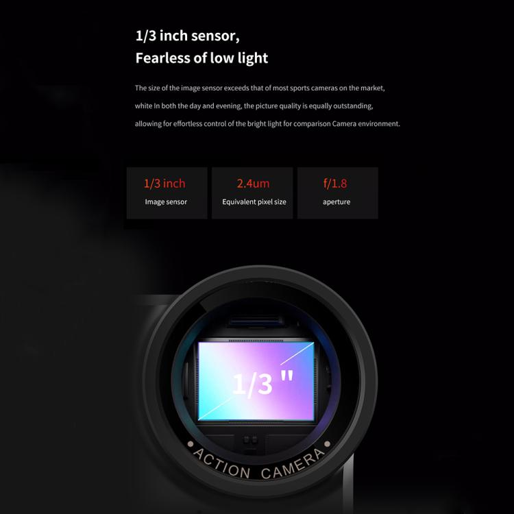 VIRAN V10 5K WiFi 2.0-Inch IPS Screen IP68 Waterproof Six-Axis Anti-Shake Sports Camera(Black) - Sports Camera by VIRAN | Online Shopping UK | buy2fix