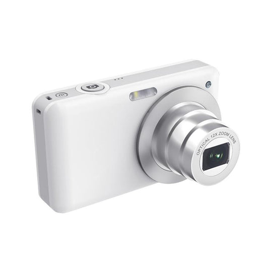 4K HD 6X Optical Zoom Digital Camera 3 Inch IPS Screen Video Vlogging Camcorde 32G(White)