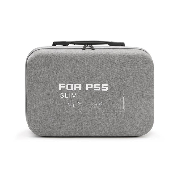 BKANO For Sony PS5 Slim Storage Bag Hard-Shell Shoulder Suitcase Storage Case(Gray) - Bags by BKANO | Online Shopping UK | buy2fix
