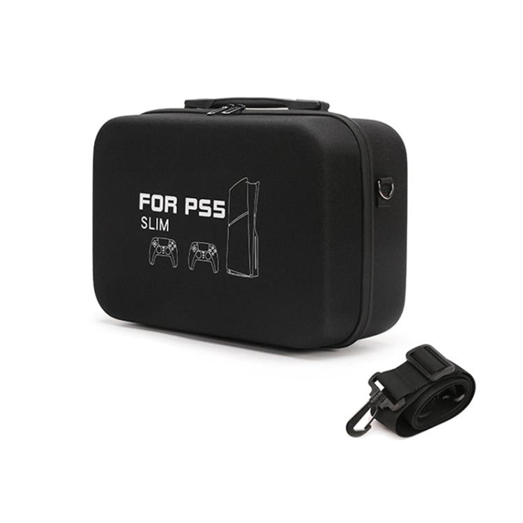 BKANO For Sony PS5 Slim Storage Bag Hard-Shell Shoulder Suitcase Storage Case(Black) - Bags by BKANO | Online Shopping UK | buy2fix