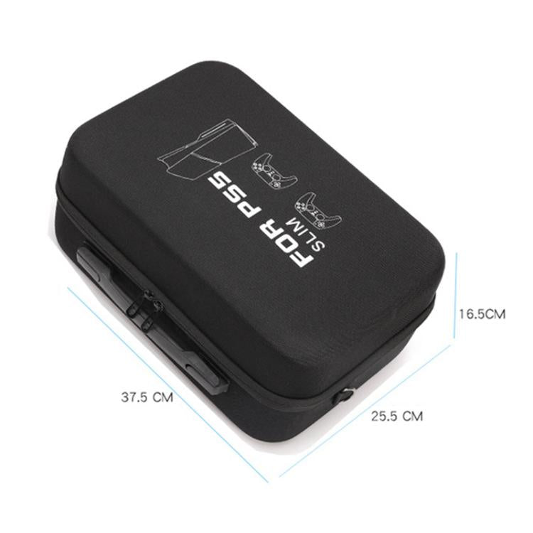 BKANO For Sony PS5 Slim Storage Bag Hard-Shell Shoulder Suitcase Storage Case(Black) - Bags by BKANO | Online Shopping UK | buy2fix