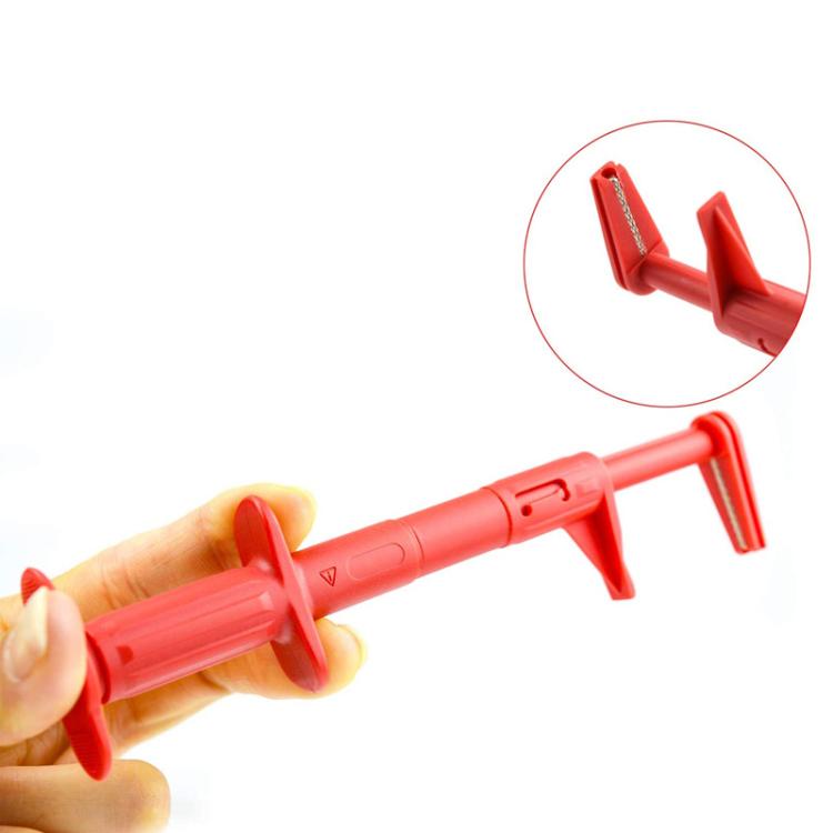 4mm Banana Jack IC Clamp Probe Hook Universal Multimeter Test Telescopic Hook(Red) - Other Tester Tool by buy2fix | Online Shopping UK | buy2fix