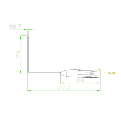 2mm Jack 90 Degree Puncture Extension Needle Multimeter Probe Universal Digital Meter Probe(Red) - Other Tester Tool by buy2fix | Online Shopping UK | buy2fix