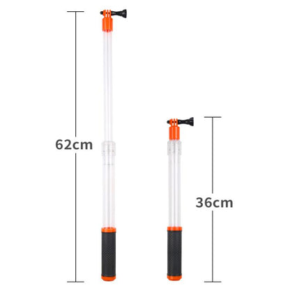 TELESIN Waterproof Selfie Stick For GoPro HERO Series / DJI Osmo Action Series And Other Sports Camera(Transparent) - Extendable Pole by TELESIN | Online Shopping UK | buy2fix