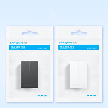 Mindpure AD043 2pcs Network Cable Pair Connector Extender Adapter RJ45 Network Gigabit Dual Pass-through Broadband Crystal Heads(White+Black) - Lan Cable and Tools by Mindpure | Online Shopping UK | buy2fix
