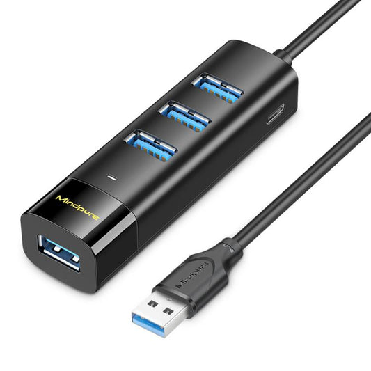 Mindpure US022 0.3m USB To 4-port USB3.0 Long Hub Docking Station Splitter - USB 3.0 HUB by Mindpure | Online Shopping UK | buy2fix
