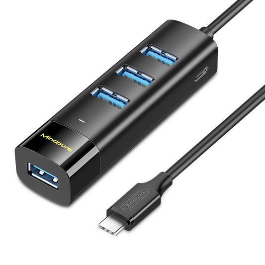 Mindpure US023 1.5m Type-C To 4-port USB3.0 Long Hub Docking Station Splitter - USB 3.0 HUB by Mindpure | Online Shopping UK | buy2fix