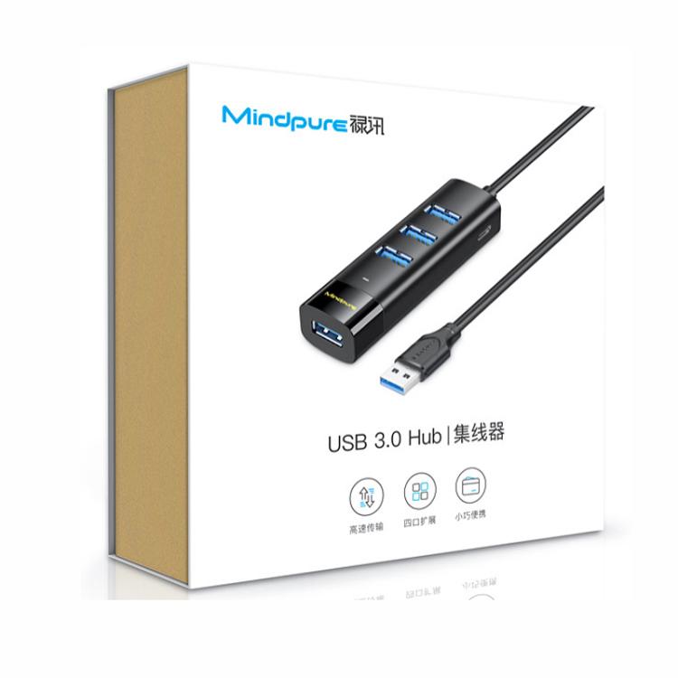 Mindpure US022 1m USB To 4-port USB3.0 Long Hub Docking Station Splitter - USB 3.0 HUB by Mindpure | Online Shopping UK | buy2fix