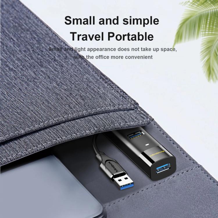 Mindpure US022 1.5m USB To 4-port USB3.0 Long Hub Docking Station Splitter - USB 3.0 HUB by Mindpure | Online Shopping UK | buy2fix