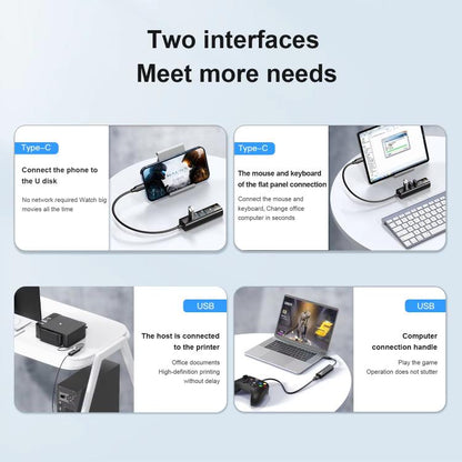 Mindpure US023 0.3m Type-C To 4-port USB3.0 Long Hub Docking Station Splitter - USB 3.0 HUB by Mindpure | Online Shopping UK | buy2fix