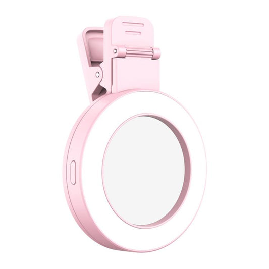 Foldable Clip-type Mobile Phone Rear Selfie Mirror Fill Light, Color: Pink - Selfie Light by buy2fix | Online Shopping UK | buy2fix