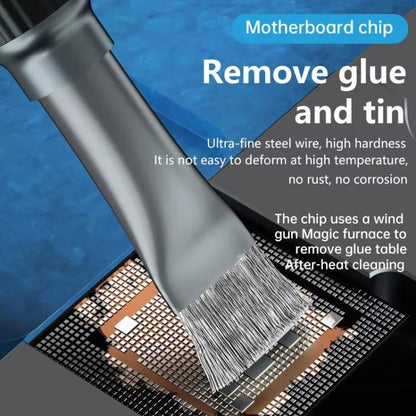 MaAnt 2 In 1 Stiffened Cylinder Short Brush Cell Phone Repair Motherboard Cleaning Brush - Brushes by MaAnt | Online Shopping UK | buy2fix