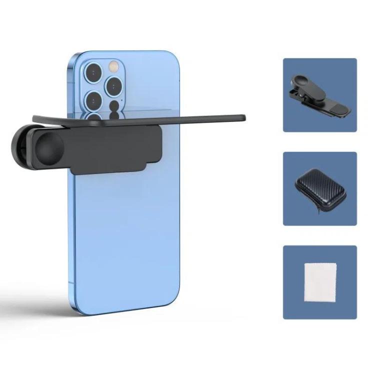 Mobile Phone Reflection Photo Clip Holder Adjustable Angle Mirror Clip Phone Reflector Selfie Artifact, Color: Black - Others Accessories by buy2fix | Online Shopping UK | buy2fix