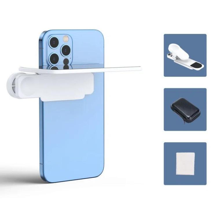 Mobile Phone Reflection Photo Clip Holder Adjustable Angle Mirror Clip Phone Reflector Selfie Artifact, Color: White - Others Accessories by buy2fix | Online Shopping UK | buy2fix