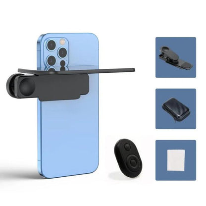 Mobile Phone Reflection Photo Clip Holder Adjustable Angle Mirror Clip Phone Reflector Selfie Artifact, Color: With Remote Control Black - Others Accessories by buy2fix | Online Shopping UK | buy2fix