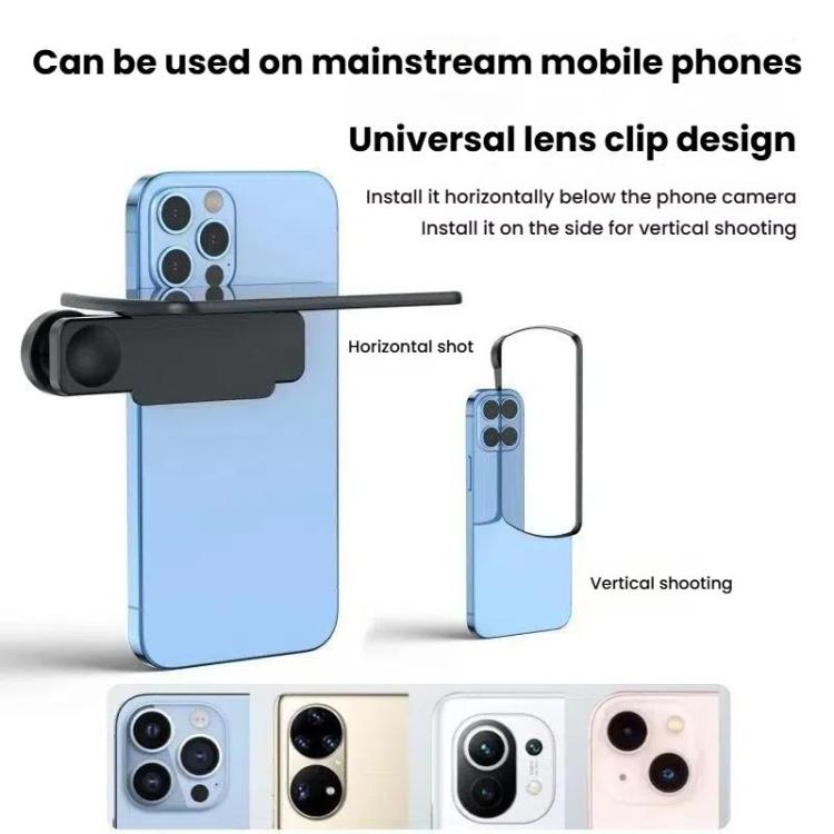 Mobile Phone Reflection Photo Clip Holder Adjustable Angle Mirror Clip Phone Reflector Selfie Artifact, Color: Black - Others Accessories by buy2fix | Online Shopping UK | buy2fix