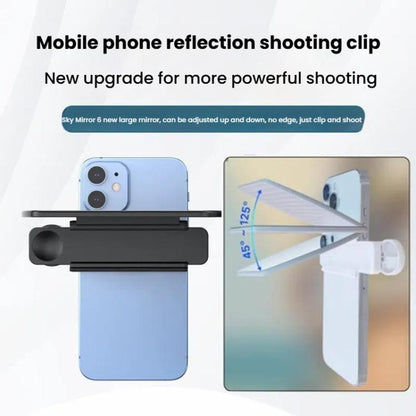 Mobile Phone Reflection Photo Clip Holder Adjustable Angle Mirror Clip Phone Reflector Selfie Artifact, Color: Black - Others Accessories by buy2fix | Online Shopping UK | buy2fix