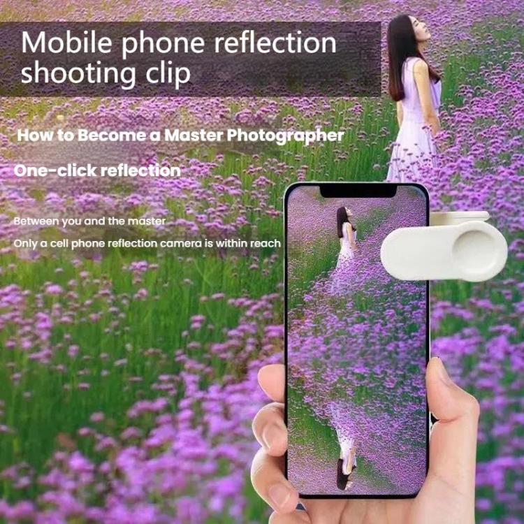 Mobile Phone Reflection Photo Clip Holder Adjustable Angle Mirror Clip Phone Reflector Selfie Artifact, Color: With Remote Control Black - Others Accessories by buy2fix | Online Shopping UK | buy2fix