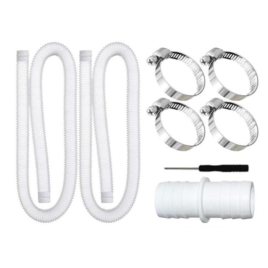 32mm Pool Hose + Connector + Screwdriver For Intex 300 GPH/530 GPH, Length: 1.5m White Hose - Swimming Pool Parts by buy2fix | Online Shopping UK | buy2fix