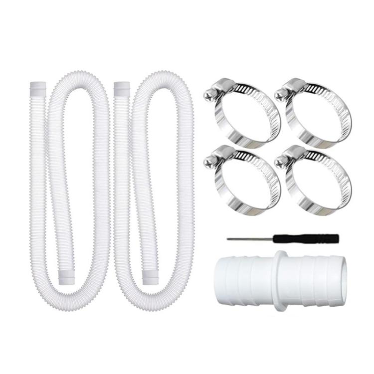 32mm Pool Hose + Connector + Screwdriver For Intex 300 GPH/530 GPH, Length: 1m White Hose - Swimming Pool Parts by buy2fix | Online Shopping UK | buy2fix