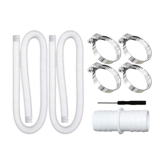 32mm Pool Hose + Connector + Screwdriver For Intex 300 GPH/530 GPH, Length: 1m White Hose - Swimming Pool Parts by buy2fix | Online Shopping UK | buy2fix