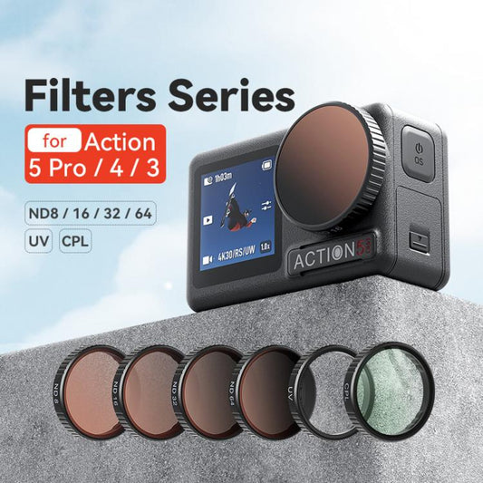 aMagisn Filter For DJI Action 5 Pro / 4 / 3, Spec: ND8+16+32+CPL - Lens Filter by aMagisn | Online Shopping UK | buy2fix