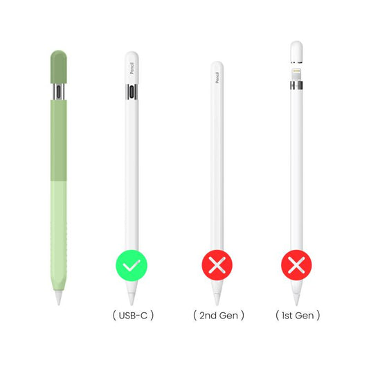 For Apple Pencil USB-C AhaStyle PT102-3 Stylus Gradient Color Silicone Pen Case(Gray) - Pencil Accessories by AhaStyle | Online Shopping UK | buy2fix