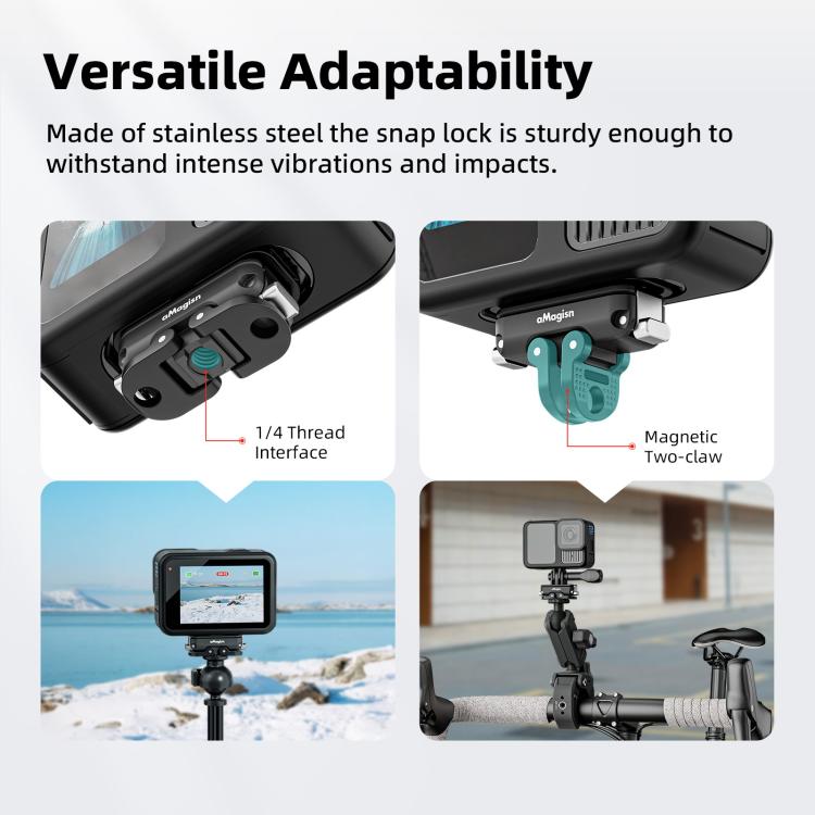 aMagisn Mini Quick Release Mount for Sports Cameras, Spec: 1/4 Upper Cover - Quick Release Plate by aMagisn | Online Shopping UK | buy2fix