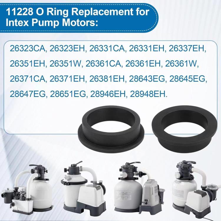 11228 For Intex Pool O-Ring Gasket Replacement Sand Filter Pump Motor Sealing Kit(Black) - Swimming Pool Parts by buy2fix | Online Shopping UK | buy2fix