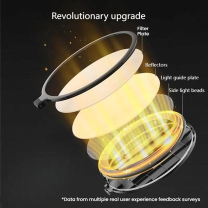 Live Streaming Fill Light LED Photography Lamp Mobile Phone Eye Protection Soft Light Selfie Lamp, Spec: 10inch（Black） - Ring Light by buy2fix | Online Shopping UK | buy2fix