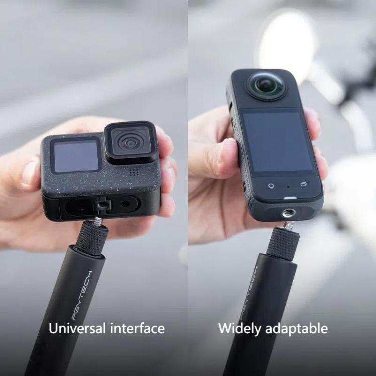 PGYTECH 96cm Aluminum Alloy Extended Sports Camera Selfie Stick(Black) - Extendable Pole by PGYTECH | Online Shopping UK | buy2fix